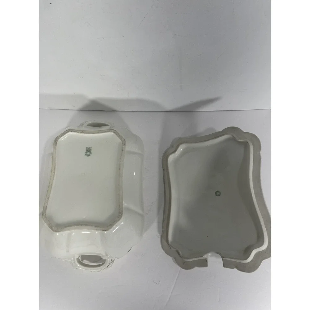 Haviland Limoges Rectangular Tureen With Lid Bowl  Fine Bone Shleiger Depose‎